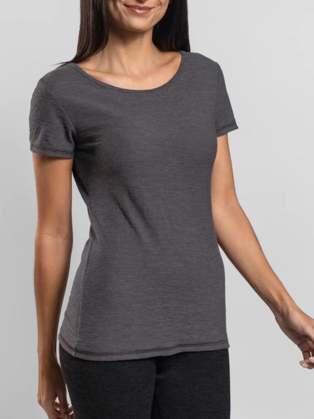 Arms of Andes S 100% Alpaca Wool 160 Ultralight Scoop Crew Neck T-shirt
